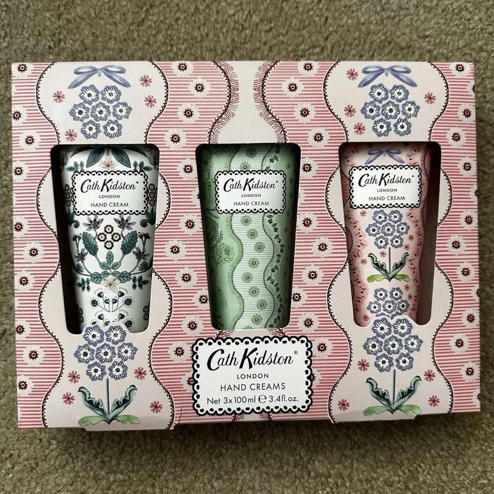 Cath Kidston London Woven‎ Flowers Hand Cream Gift Set 3x100mL NEW